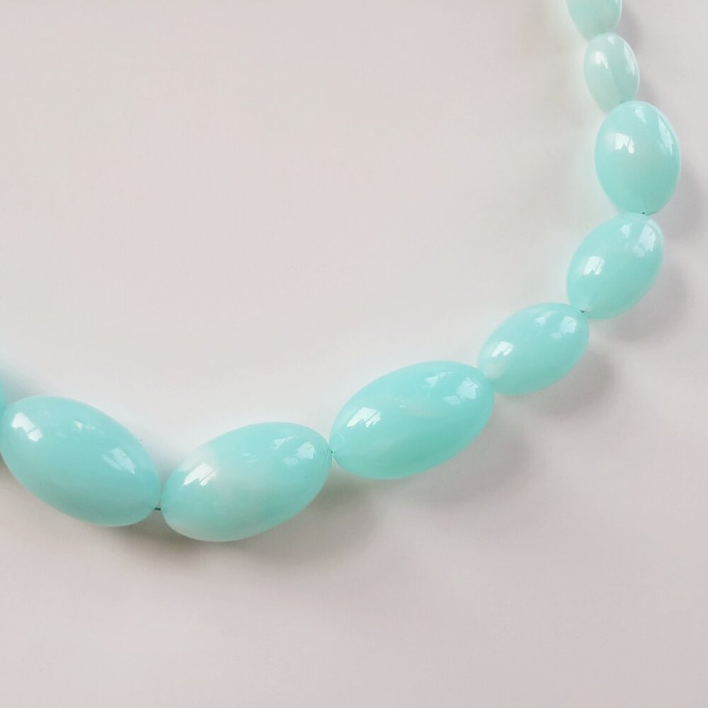 Vintage Turquoise Look Beaded Necklace - 24" Long - Picture 5 of 7